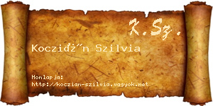 Koczián Szilvia névjegykártya